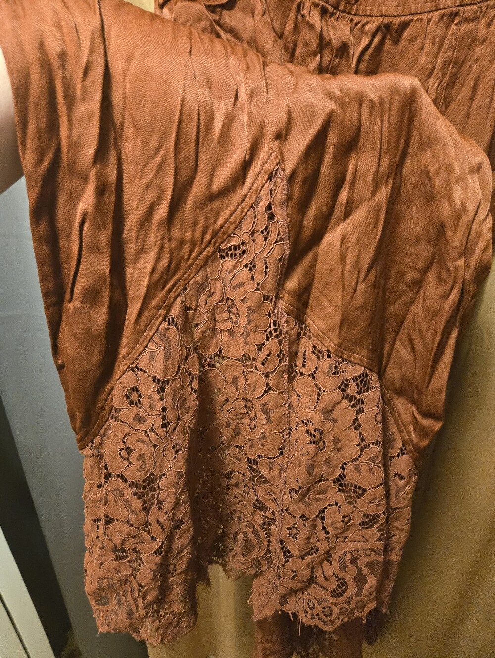 Anthropologie Lace Mix Jumpsuit Size 12 - Picture 3 of 8